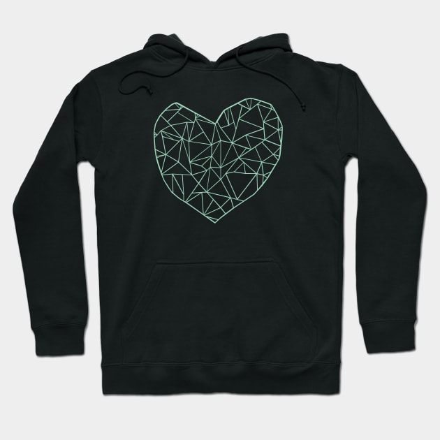 Abstract Heart Mint Hoodie by ProjectM